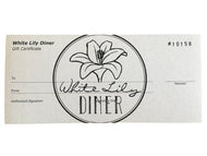 Gift Certificate $100 - White Lily Diner